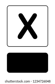 An Illustrated Icon Isolated on a Background - X