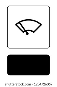 An Illustrated Icon Isolated on a Background - Windscreen Wipers Light