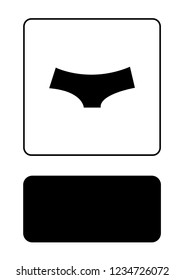 An Illustrated Icon Isolated on a Background - Womens Briefs