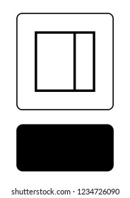 An Illustrated Icon Isolated on a Background - Web Wireframe Split Right
