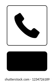 An Illustrated Icon Isolated on a Background - Telephone
