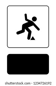 An Illustrated Icon Isolated on a Background - Trip Hazard