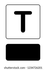 An Illustrated Icon Isolated on a Background - T