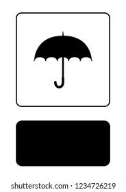 An Illustrated Icon Isolated on a Background - Umbrella