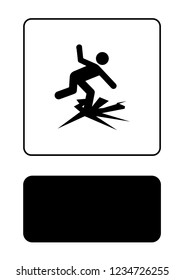 An Illustrated Icon Isolated on a Background - Thin Ice