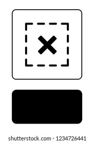 An Illustrated Icon Isolated on a Background - Squared Cross