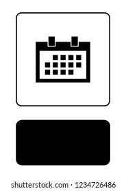 An Illustrated Icon Isolated on a Background - Square Calendar