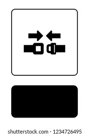 An Illustrated Icon Isolated on a Background - Safety Belt Buckle
