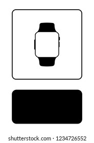 An Illustrated Icon Isolated on a Background - Smart Watch