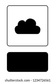 An Illustrated Icon Isolated on a Background - Small Cloud