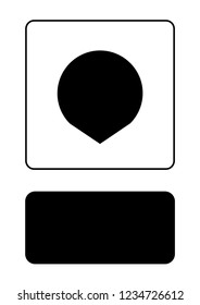 An Illustrated Icon Isolated on a Background - Short Map Pointer