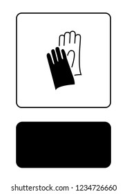 An Illustrated Icon Isolated on a Background - Safety Gloves