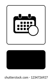 An Illustrated Icon Isolated on a Background - Rounded Calendar Empty