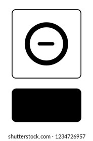 An Illustrated Icon Isolated on a Background - Round Minus