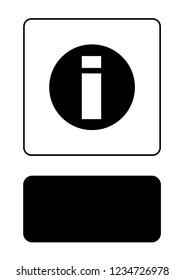 An Illustrated Icon Isolated on a Background - Round Info