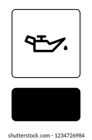 An Illustrated Icon Isolated on a Background - Oil Pressure Warning