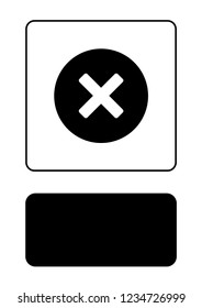 An Illustrated Icon Isolated on a Background - Round Cross Selected
