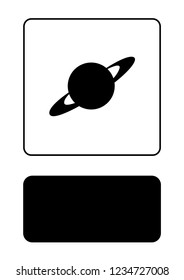 An Illustrated Icon Isolated on a Background - Ring Planet