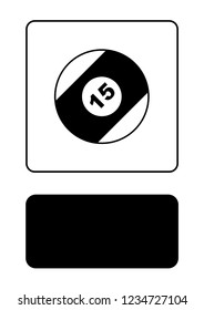 An Illustrated Icon Isolated on a Background - Pool Ball