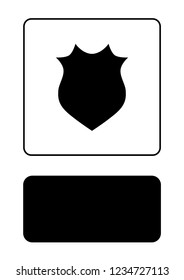 An Illustrated Icon Isolated on a Background - Pointy Shield