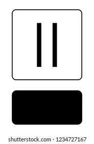 An Illustrated Icon Isolated on a Background - Pause