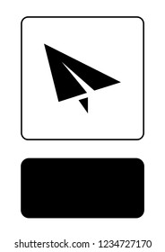 An Illustrated Icon Isolated on a Background - Paper Airplane
