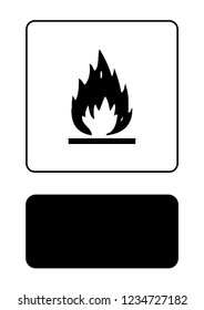 An Illustrated Icon Isolated on a Background - Open Flame