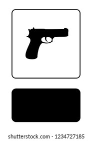 An Illustrated Icon Isolated on a Background - Pistol