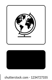 An Illustrated Icon Isolated on a Background - Globe North America South America Europe