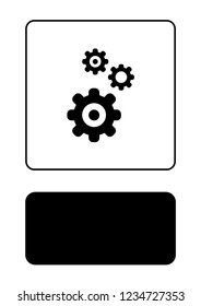 An Illustrated Icon Isolated on a Background - Multiple Cogs