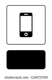 An Illustrated Icon Isolated on a Background - Mobile Phone