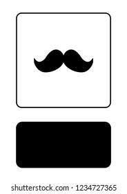 An Illustrated Icon Isolated on a Background - Moustache