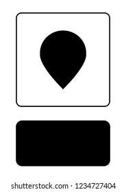 An Illustrated Icon Isolated on a Background - Map Pointer