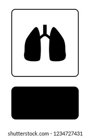An Illustrated Icon Isolated on a Background - Lungs