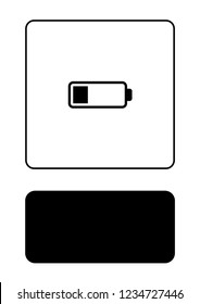 An Illustrated Icon Isolated on a Background - Low Battery