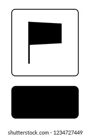 An Illustrated Icon Isolated on a Background - Lower Arc Flag