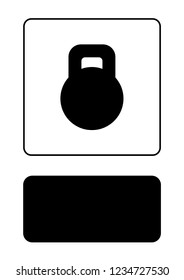 An Illustrated Icon Isolated on a Background - Kettle Bell