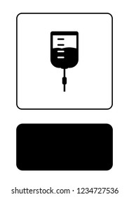 An Illustrated Icon Isolated on a Background - IV Intravenous Drip