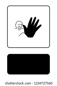 An Illustrated Icon Isolated on a Background - High Five