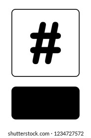 An Illustrated Icon Isolated on a Background - Hashtag