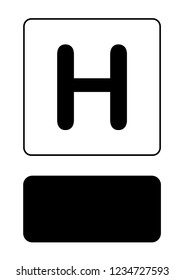 An Illustrated Icon Isolated on a Background - H