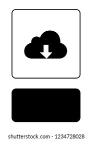 An Illustrated Icon Isolated on a Background - Cloud Download