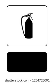 An Illustrated Icon Isolated on a Background - Fire Extinguisher Large