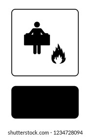An Illustrated Icon Isolated on a Background - Fire Blanket