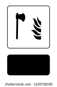 An Illustrated Icon Isolated on a Background - Fire Axe