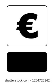 An Illustrated Icon Isolated on a Background - Euro Sign