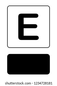 An Illustrated Icon Isolated on a Background - E