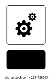 An Illustrated Icon Isolated on a Background - Cogs
