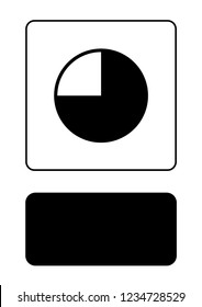 An Illustrated Icon Isolated on a Background - 75 Percent Pie Chart