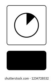 An Illustrated Icon Isolated on a Background - 12 Percent Pie Chart